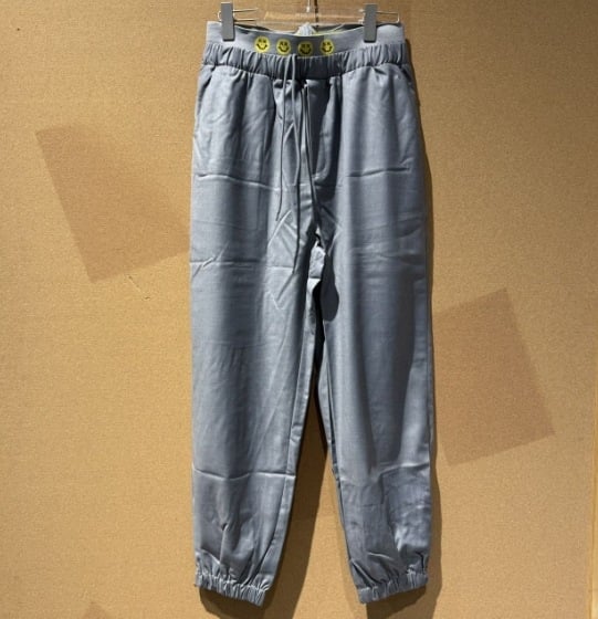 Pantaloni bărbați - croială lejeră, talie medie, fermoar, material din bumbac, stil de bază coreean