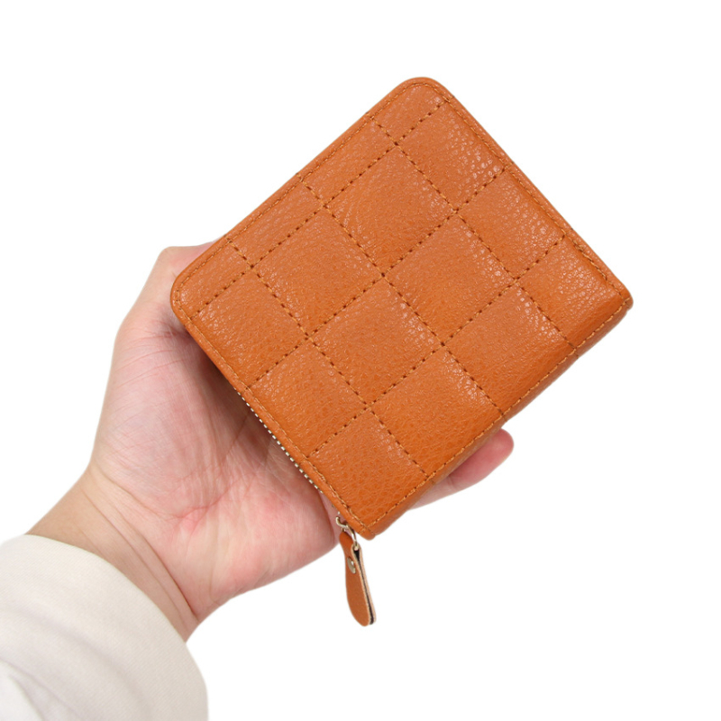 Ženski PU novčanik za kartice, dvostruki preklop, gradski minimalistički stil, više pretinaca za kartice i pretinica za novčiće, 2-u-1
