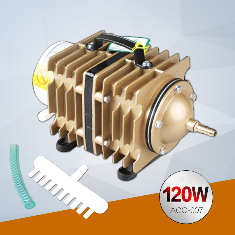 Електромагнитна въздушна помпа за езеро и рибовъдство — Бранд SUNSUN/Sensen; Тегло: 5 кг; Шум: 50 dB; Захранване: AC