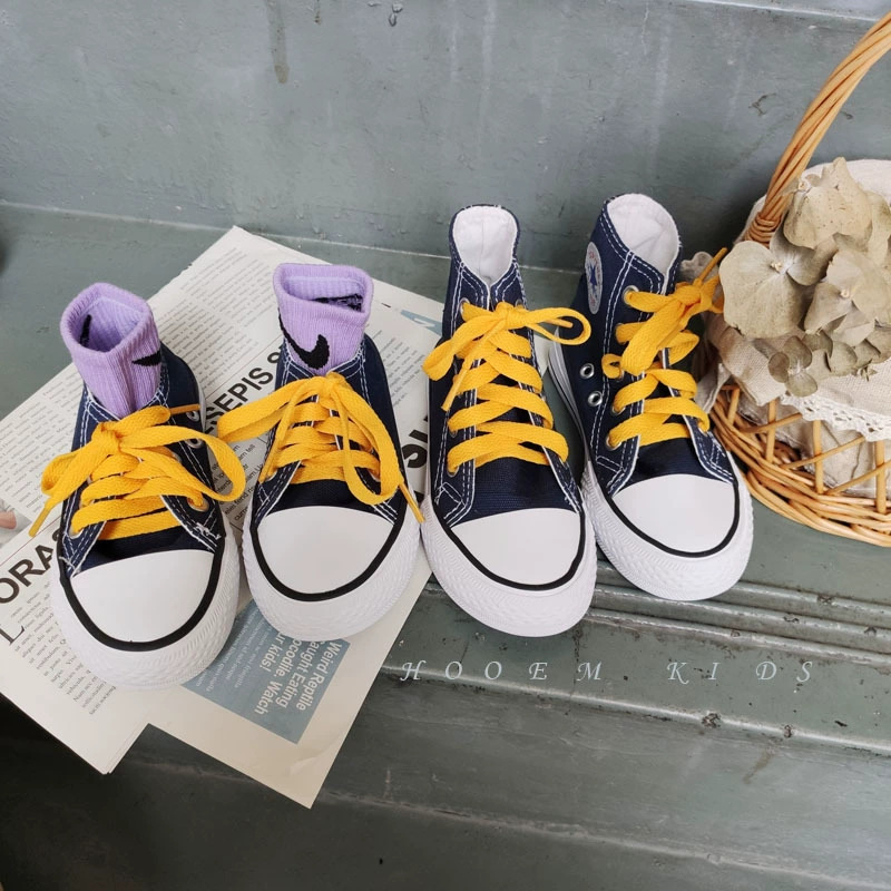 Παιδικά πάνινα παπούτσια με κορδόνια, χαμηλό ύψος, καουτσούκ σόλα, για άνοιξη και φθινόπωρο