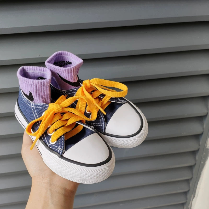 Παιδικά πάνινα παπούτσια με κορδόνια, χαμηλό ύψος, καουτσούκ σόλα, για άνοιξη και φθινόπωρο