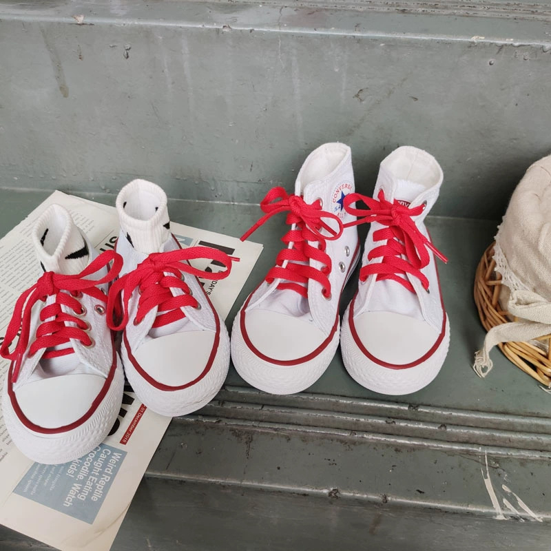 Παιδικά πάνινα παπούτσια με κορδόνια, χαμηλό ύψος, καουτσούκ σόλα, για άνοιξη και φθινόπωρο