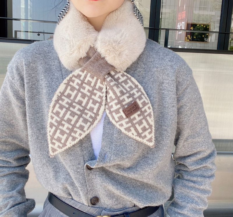 Šal od poliestera, warp-knit tkanina, topao zimi, uzorak haundstooth, elegantan minimalistički stil