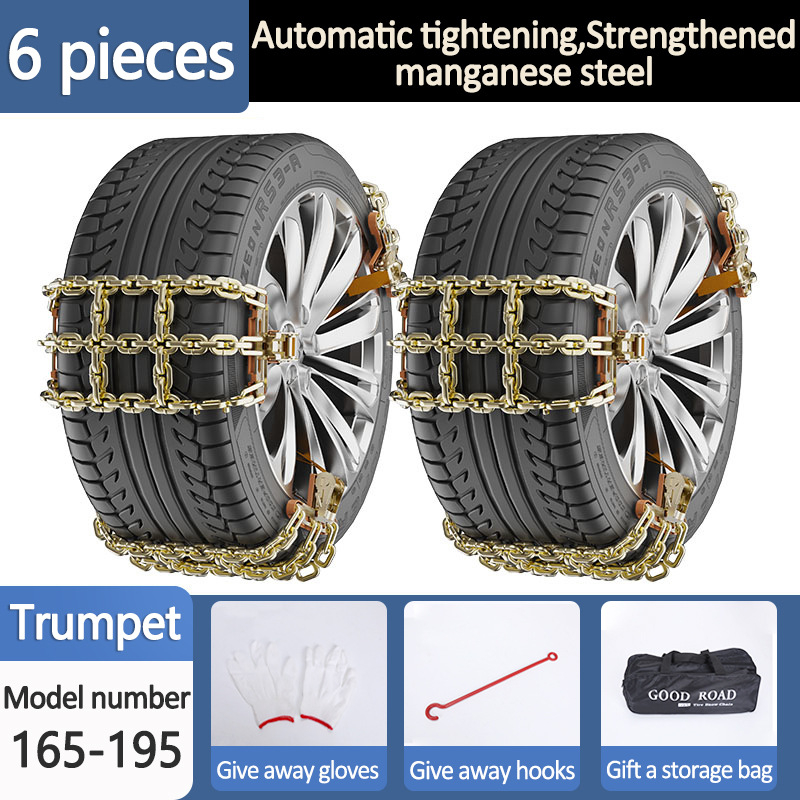 Univerzális hólánc autók és terepjárók számára, acélból, 165-275 gumikhoz, Tianzi grid modell