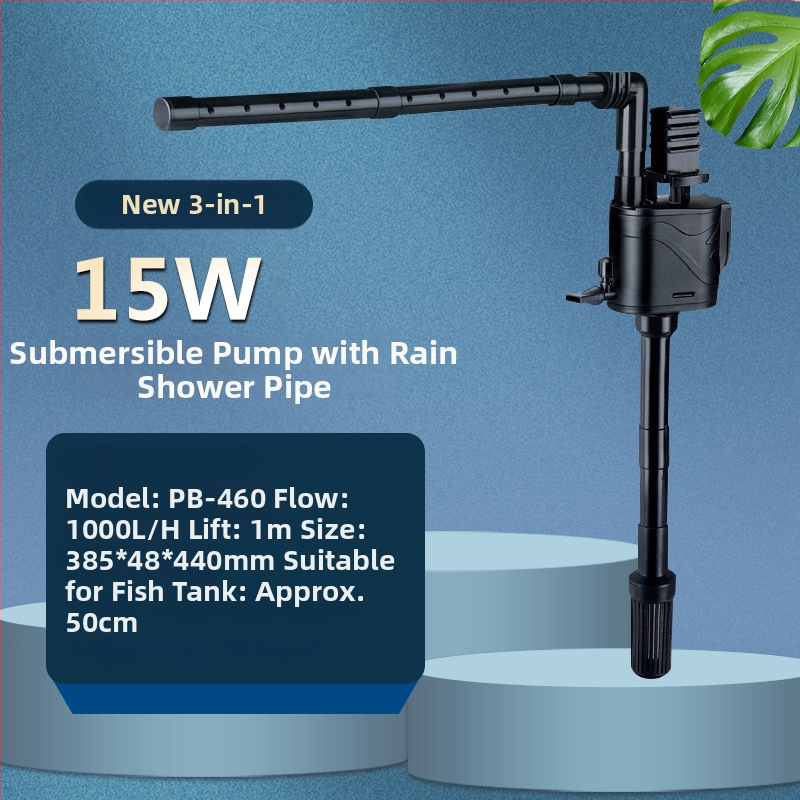 Akvariumhoz merülőpumpa felső szűrőboxszal — három az egyben, oxigén-keringés, olajfilm eltávolítás
