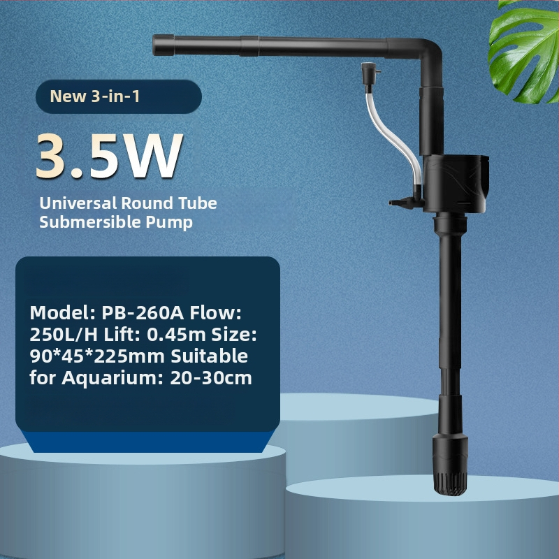 Akvariumhoz merülőpumpa felső szűrőboxszal — három az egyben, oxigén-keringés, olajfilm eltávolítás