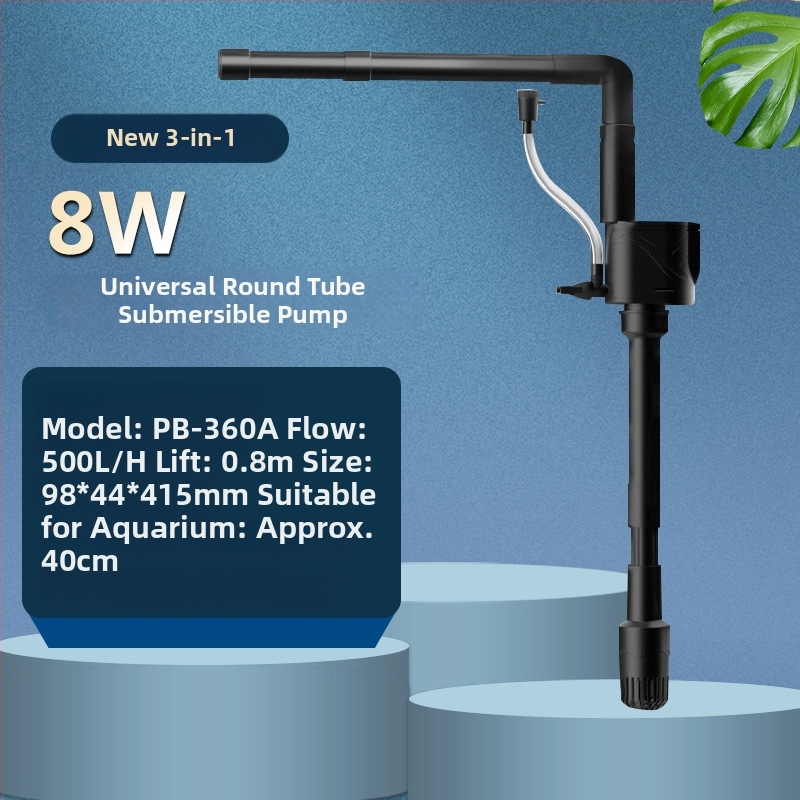 Akvariumhoz merülőpumpa felső szűrőboxszal — három az egyben, oxigén-keringés, olajfilm eltávolítás