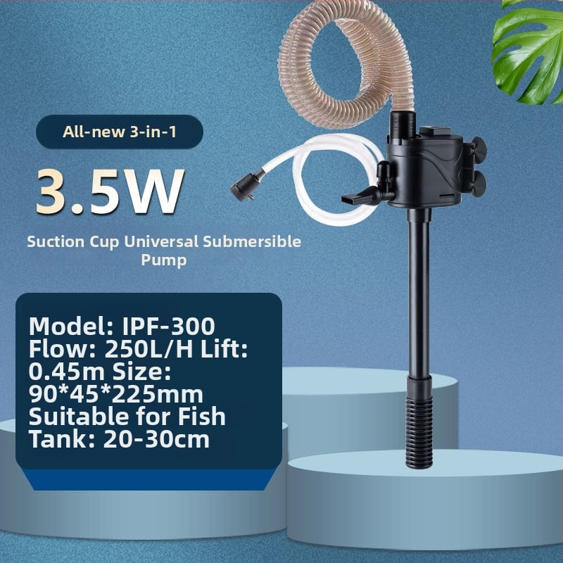 Akvariumhoz merülőpumpa felső szűrőboxszal — három az egyben, oxigén-keringés, olajfilm eltávolítás