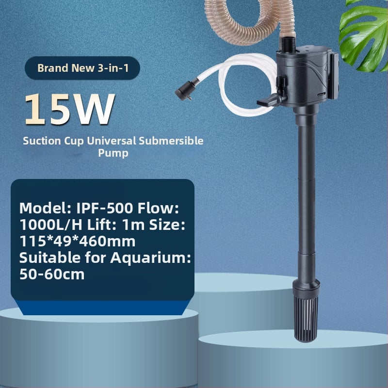 Akvariumhoz merülőpumpa felső szűrőboxszal — három az egyben, oxigén-keringés, olajfilm eltávolítás