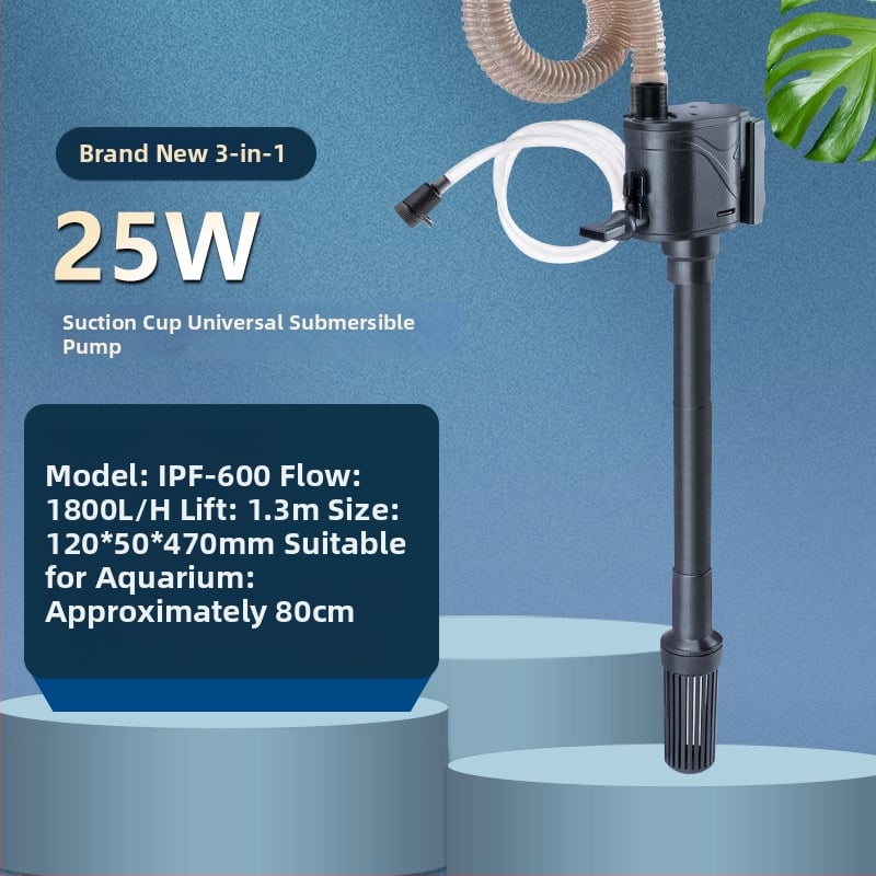 Akvariumhoz merülőpumpa felső szűrőboxszal — három az egyben, oxigén-keringés, olajfilm eltávolítás