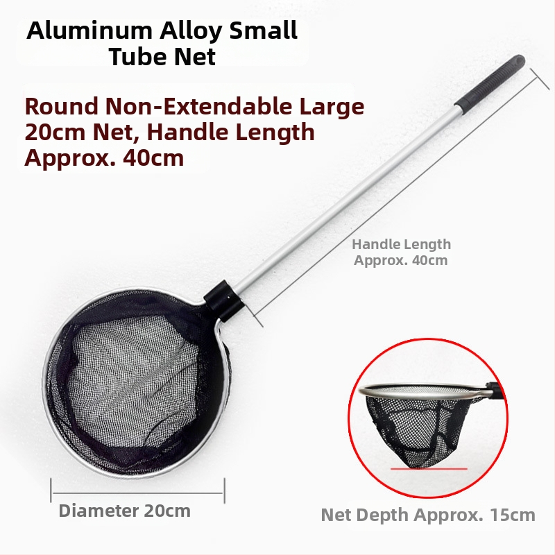 Akváriumi teleszkópos háló alumínium ötvözet rúd és poliészter hálóval, 500 g, akváriumi felszerelés