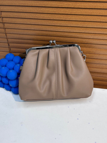 Geantă de umăr în stil coreean, din PU, formă de scoică, închidere cu fermoar, curea unică