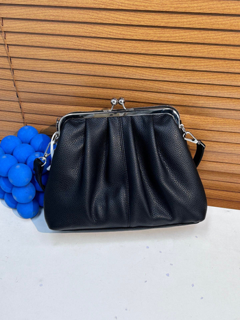 Geantă de umăr în stil coreean, din PU, formă de scoică, închidere cu fermoar, curea unică