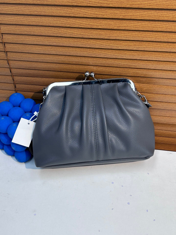 Geantă de umăr în stil coreean, din PU, formă de scoică, închidere cu fermoar, curea unică