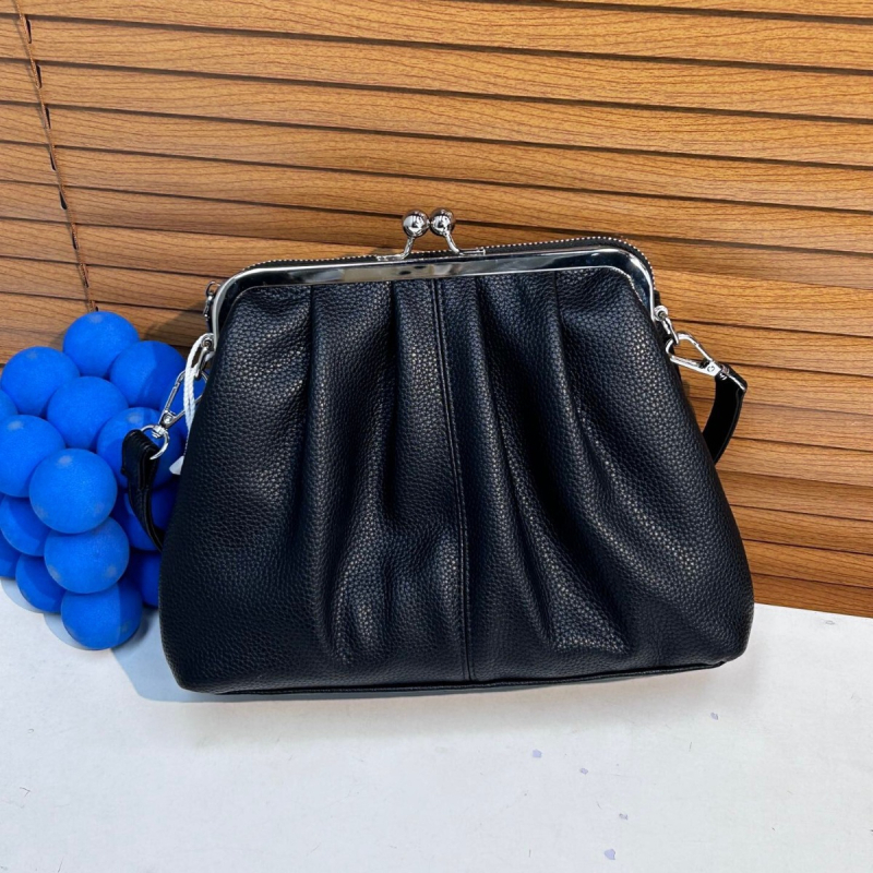 Geantă de umăr în stil coreean, din PU, formă de scoică, închidere cu fermoar, curea unică