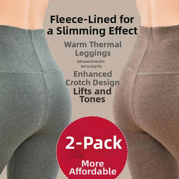 Pantaloni lungi din velur dublu pentru încălzire, talie înaltă, 90-95% poliester