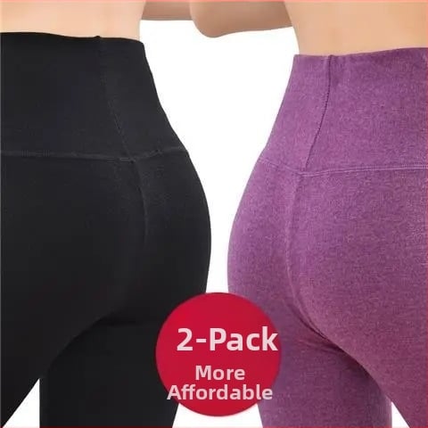 Pantaloni lungi din velur dublu pentru încălzire, talie înaltă, 90-95% poliester