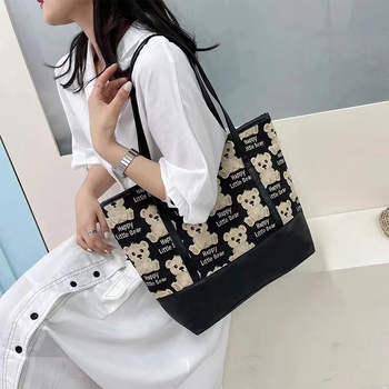 Geantă de umăr în stil urban (Oxford material; fermoar; buzunar intern pentru telefon; buzunar cu fermoar; curele duble)