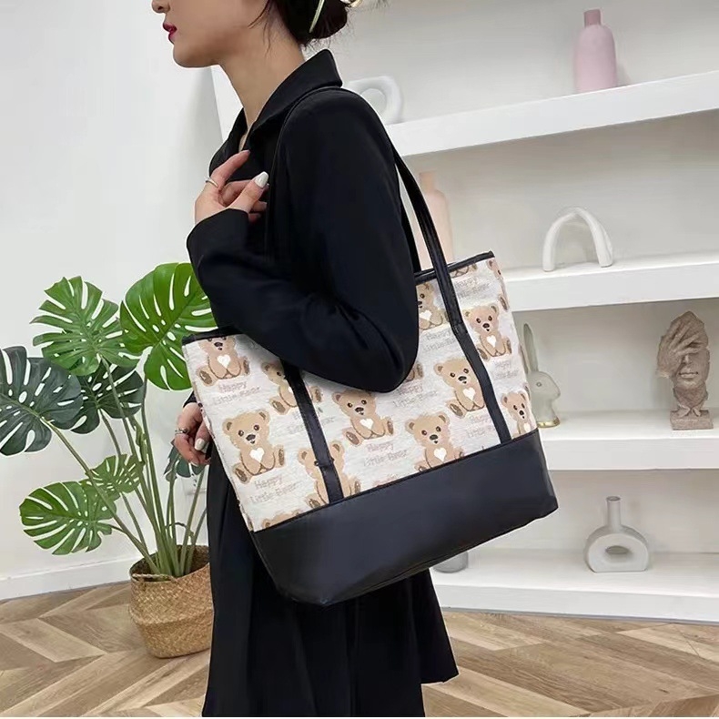 Geantă de umăr în stil urban (Oxford material; fermoar; buzunar intern pentru telefon; buzunar cu fermoar; curele duble)