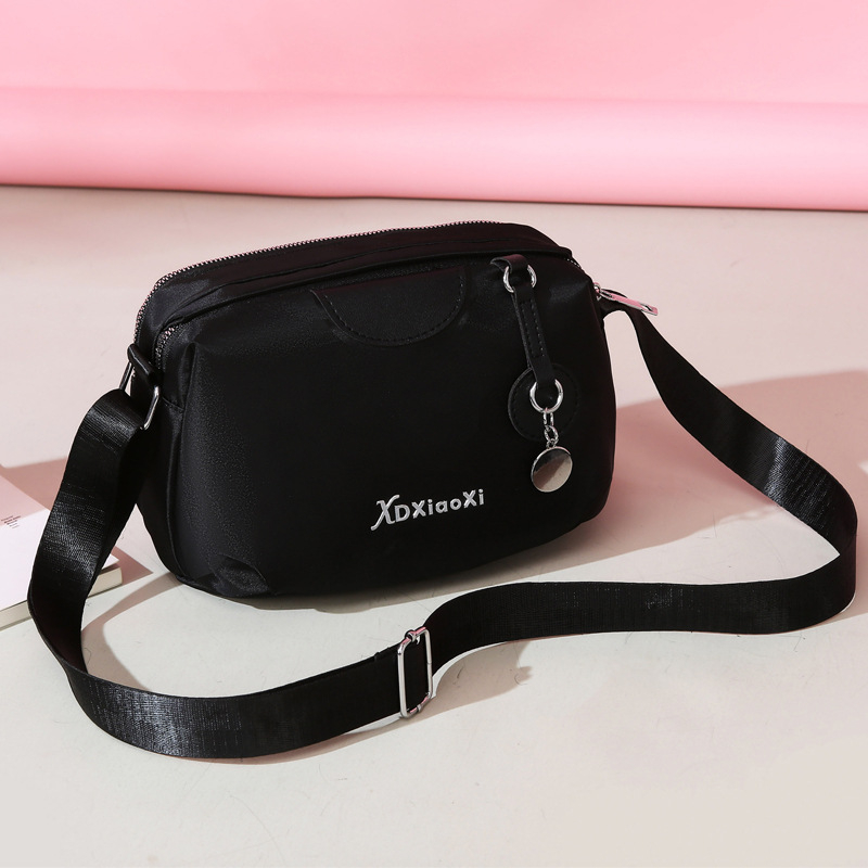 Torba za jedno rame sling - casual stil, Oxford tkanina, vodoravnog kvadratnog oblika, zatvaranje zipom, podstava od poliestera, unutarnja džepna kapsa