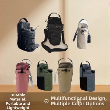 Geantă magnetică pentru sticlă de apă - geantă de umăr portabilă pentru sporturi în aer liber; Material: poliester; Captușeală: poliester; Model: monocrom; Categoria: geantă de sport