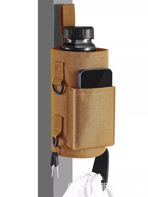 Geantă magnetică pentru sticlă de apă - geantă de umăr portabilă pentru sporturi în aer liber; Material: poliester; Captușeală: poliester; Model: monocrom; Categoria: geantă de sport