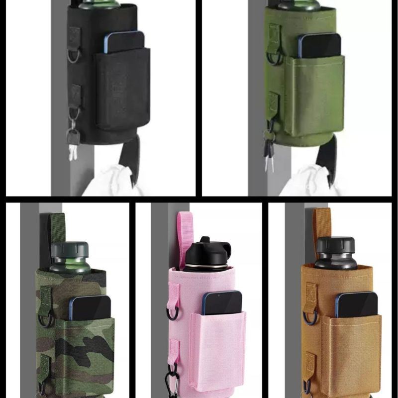 Geantă magnetică pentru sticlă de apă - geantă de umăr portabilă pentru sporturi în aer liber; Material: poliester; Captușeală: poliester; Model: monocrom; Categoria: geantă de sport