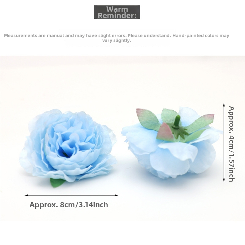 DIY ručne vyrobený hodvábny kvet peónia - vlasový doplnok v retro štýle, Xin chengzhi, výška 8 cm, na svadby a fotografovanie