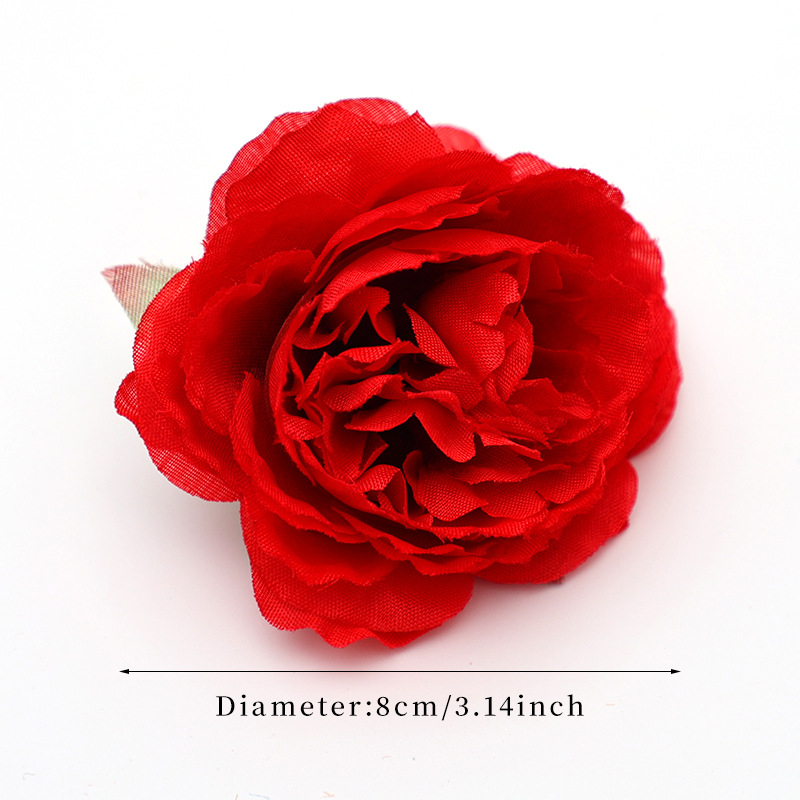 Причесъчен аксесоар с изкуствен пион – DIY ръчно изработено цвете за коса, ретро стил, коприна, Xin chengzhi, височина 8 см, за сватби и фотосесии