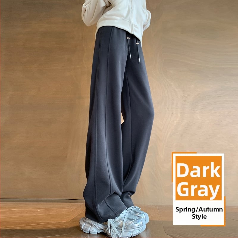 Παντελόνια εγκυμοσύνης με επένδυση φλίς, φαρδιά μπατζάκια, μακριά, υψηλή μέση, μείγμα βαμβακιού-πολυεστέρα