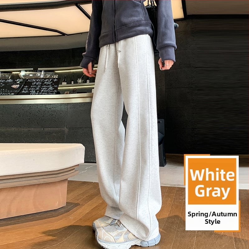 Παντελόνια εγκυμοσύνης με επένδυση φλίς, φαρδιά μπατζάκια, μακριά, υψηλή μέση, μείγμα βαμβακιού-πολυεστέρα