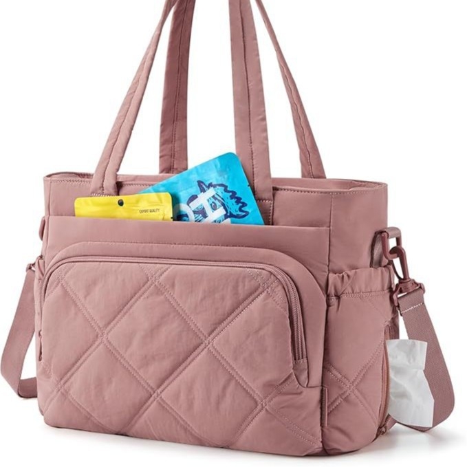Izolirana tote torba, quilted skladištenje, Oxford platna, vertikalni kvadratni oblik, zatvaranje na zip, laminirani unutarnji džep, trodimenzionalni vanjski dio