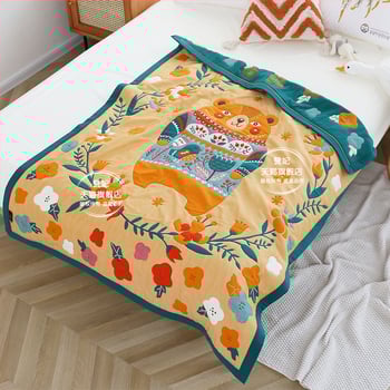 Baba takaró – tízrétegű gyapot géz, 50% pamut, 50% poliészter, egész évben alkalmas, egyszerű és modern stílus