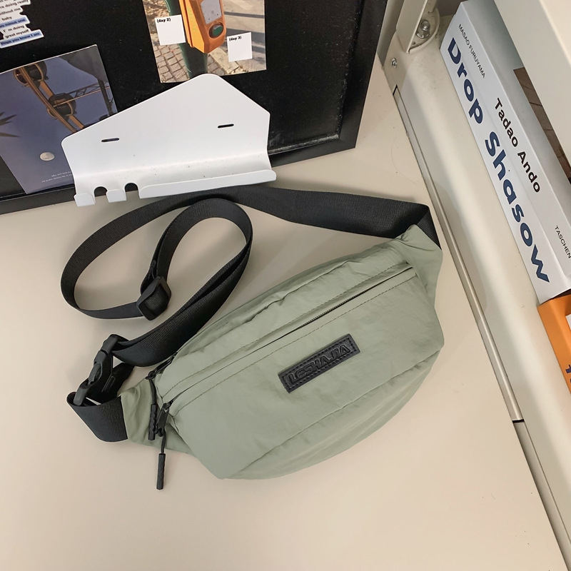 Унисекс нейлонова чанта през рамо с цип, ID джоб, 3D дизайн — NORTH NANSEN
