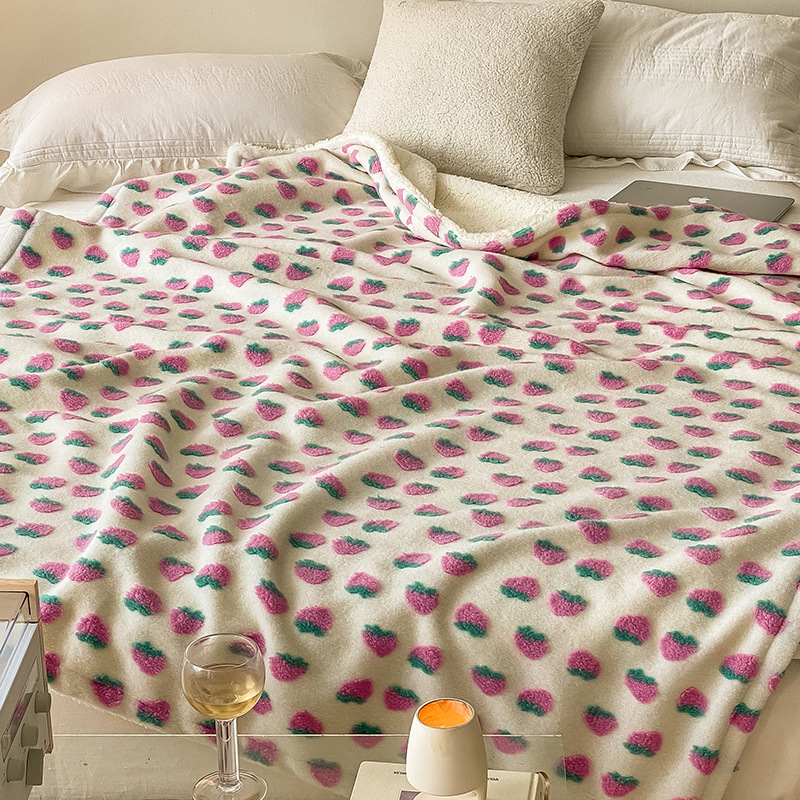 Milk Velvet deka, poliestersko vlakno, ispod 300 g, četiri sezone, moderni minimalistički stil, uzorci srce, crtani likovi i cvijeće