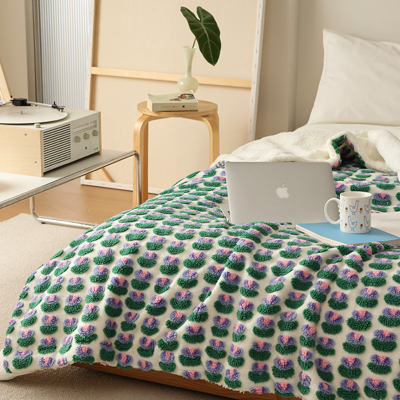Milk Velvet deka, poliestersko vlakno, ispod 300 g, četiri sezone, moderni minimalistički stil, uzorci srce, crtani likovi i cvijeće