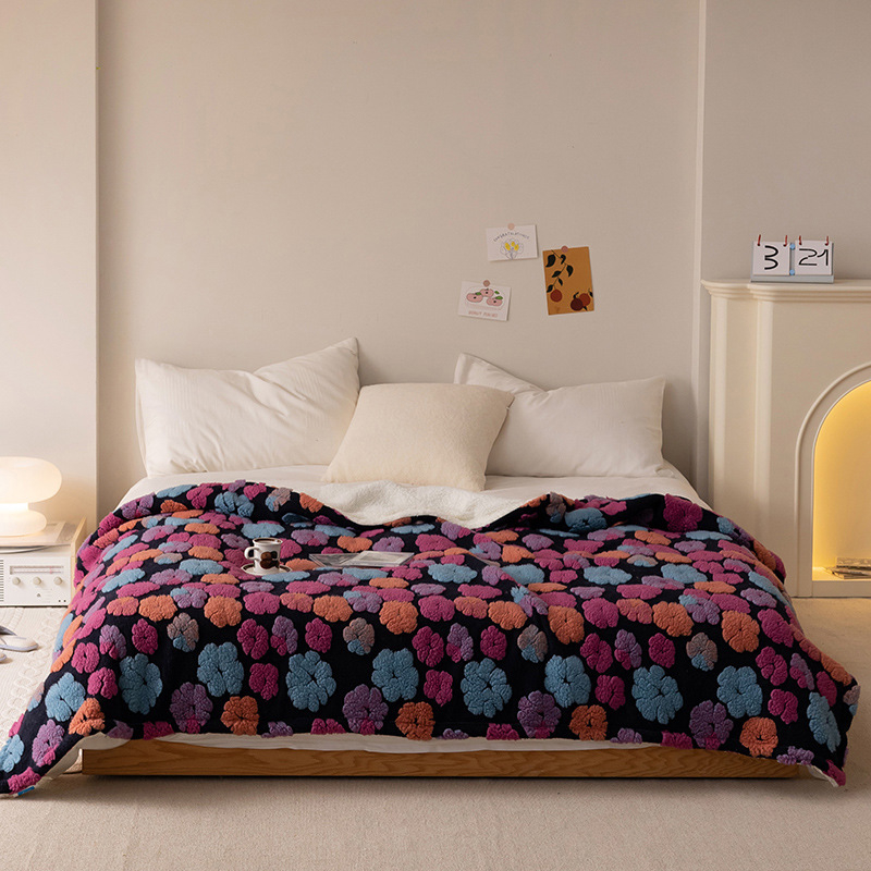 Milk Velvet deka, poliestersko vlakno, ispod 300 g, četiri sezone, moderni minimalistički stil, uzorci srce, crtani likovi i cvijeće
