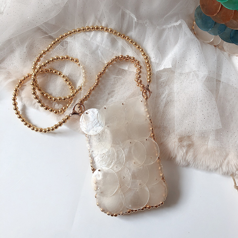 Geantă de tip shell, lucrată manual din pai, stil urban simplu, buzunare interioare pentru telefon și ID, căptușeală poliester