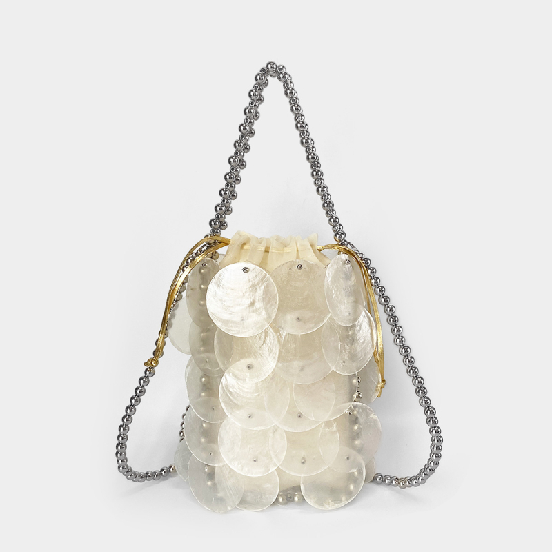 Geantă de tip shell, lucrată manual din pai, stil urban simplu, buzunare interioare pentru telefon și ID, căptușeală poliester