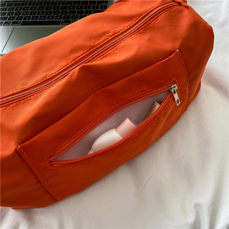 Geantă crossbody, stil urban, material Oxford, formă orientată pătrată, cu fermoar, buzunar pentru telefon