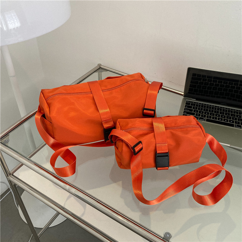 Geantă crossbody, stil urban, material Oxford, formă orientată pătrată, cu fermoar, buzunar pentru telefon