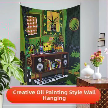 Λινό ταπισερί σε μοντέρνο μινιμαλιστικό στυλ, ψηφιακή εκτύπωση μεταφοράς θερμότητας, ορθογώνιο, προσαρμόσιμο για σαλόνι και υπνοδωμάτιο