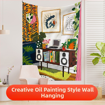 Λινό ταπισερί σε μοντέρνο μινιμαλιστικό στυλ, ψηφιακή εκτύπωση μεταφοράς θερμότητας, ορθογώνιο, προσαρμόσιμο για σαλόνι και υπνοδωμάτιο