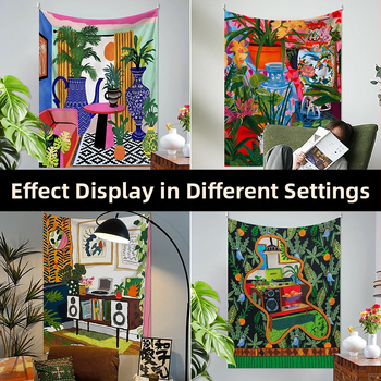 Λινό ταπισερί σε μοντέρνο μινιμαλιστικό στυλ, ψηφιακή εκτύπωση μεταφοράς θερμότητας, ορθογώνιο, προσαρμόσιμο για σαλόνι και υπνοδωμάτιο