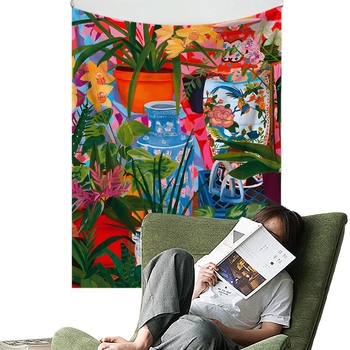 Λινό ταπισερί σε μοντέρνο μινιμαλιστικό στυλ, ψηφιακή εκτύπωση μεταφοράς θερμότητας, ορθογώνιο, προσαρμόσιμο για σαλόνι και υπνοδωμάτιο