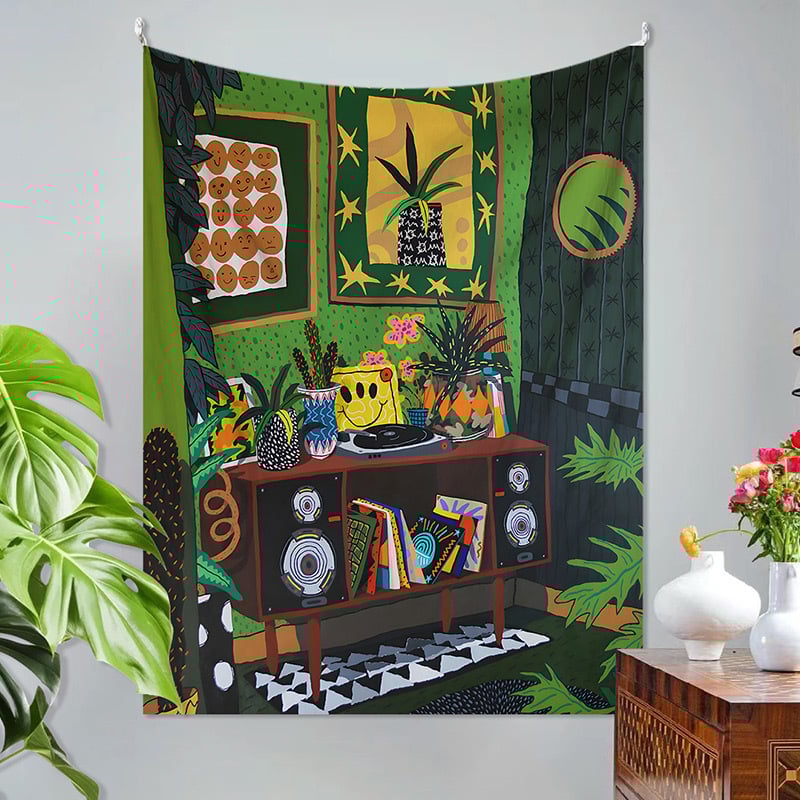 Λινό ταπισερί σε μοντέρνο μινιμαλιστικό στυλ, ψηφιακή εκτύπωση μεταφοράς θερμότητας, ορθογώνιο, προσαρμόσιμο για σαλόνι και υπνοδωμάτιο