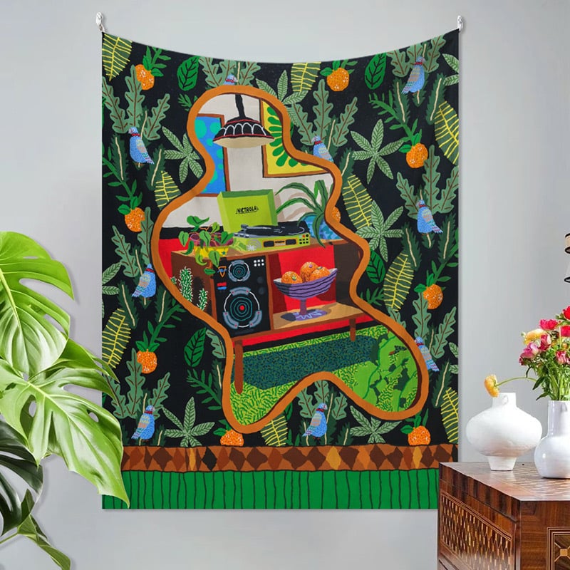 Λινό ταπισερί σε μοντέρνο μινιμαλιστικό στυλ, ψηφιακή εκτύπωση μεταφοράς θερμότητας, ορθογώνιο, προσαρμόσιμο για σαλόνι και υπνοδωμάτιο