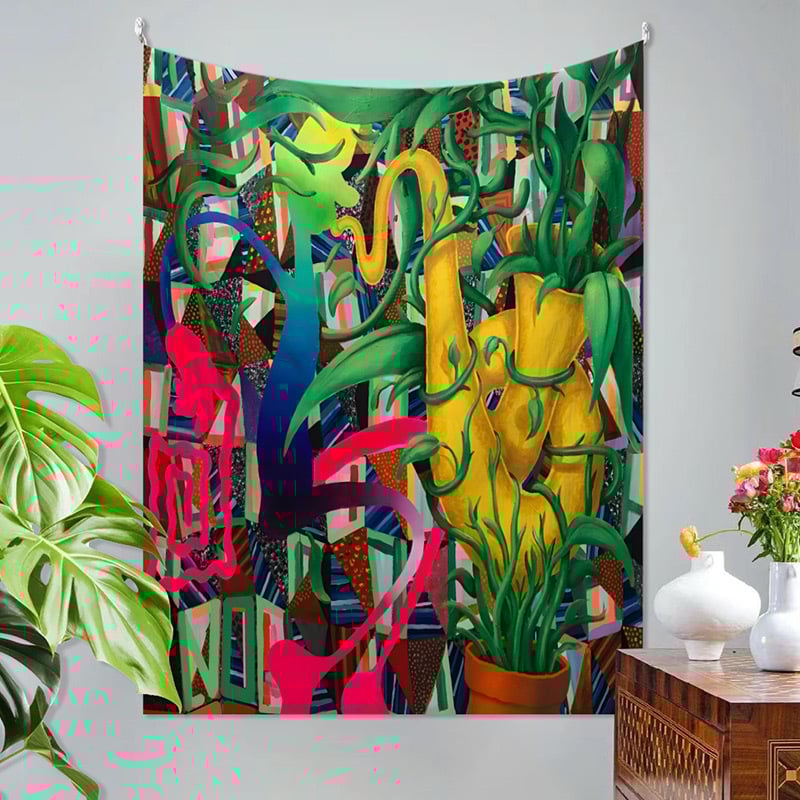 Λινό ταπισερί σε μοντέρνο μινιμαλιστικό στυλ, ψηφιακή εκτύπωση μεταφοράς θερμότητας, ορθογώνιο, προσαρμόσιμο για σαλόνι και υπνοδωμάτιο