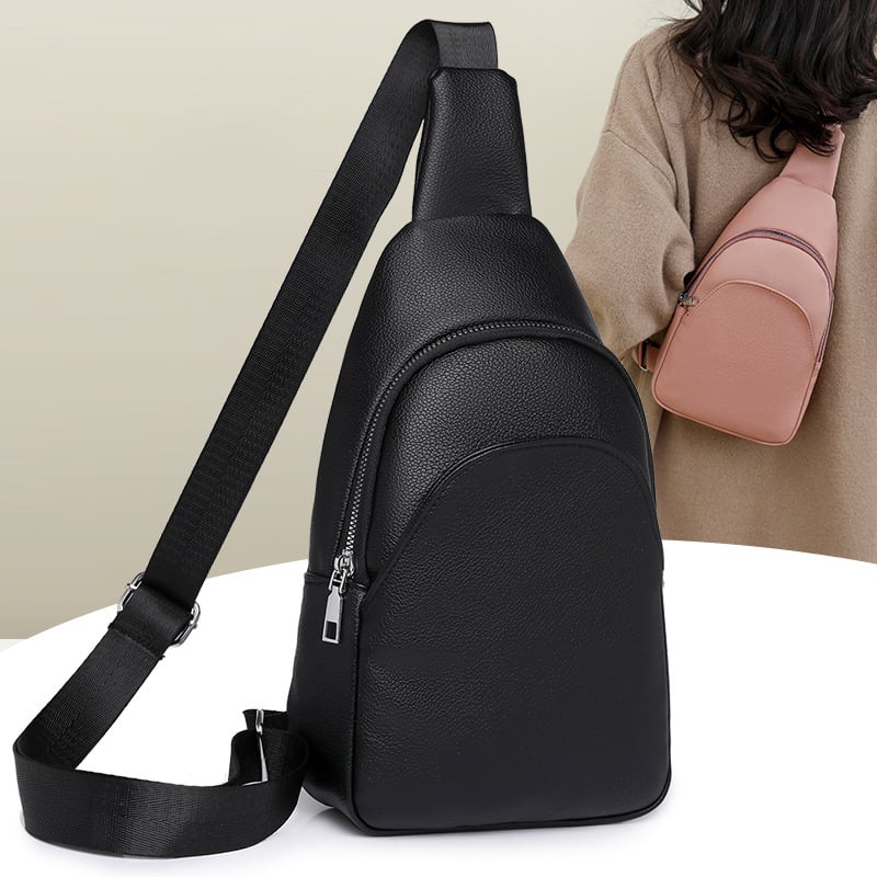Női PU bőr Crossbody táska – városi egyszerűség, cipzáras záródás, belső poliészter bélés, belső zipzáros zseb