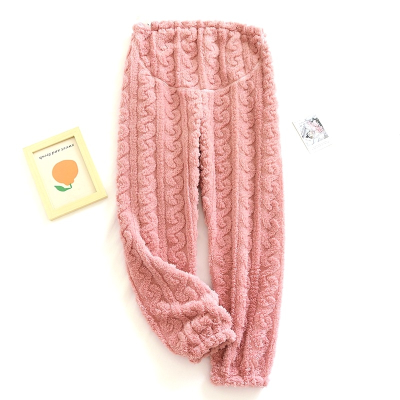 Μaternity φλανελένια παντελόνια ύπνου – παχιές, άνετη χαλαρή γραμμή, υποστήριξη κοιλιάς, φλανέλ 100% πολυεστέρα